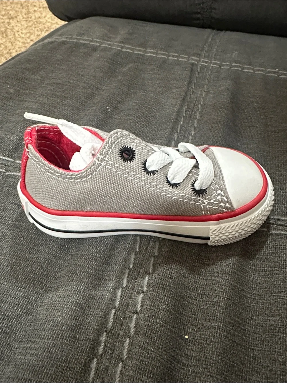 Baby Infant Converse Chuck Taylors Size 3 - Red & Grey NWOT